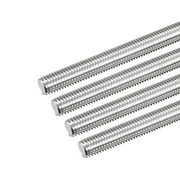 Uxcell Fully Threaded Rod M12 x 150mm 1.75mm Thread Pitch 304 Stainless Steel Right Hand Threaded Rods Bar Studs 4 Pack