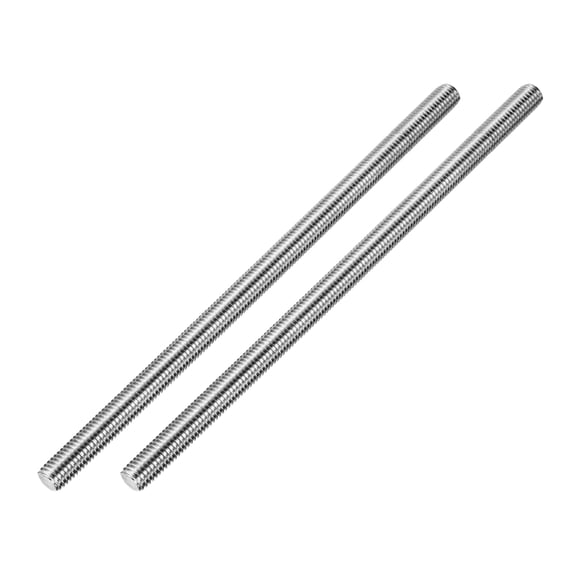 Uxcell Fully Threaded Rod M12 x 250 1.75mm Thread Pitch 304 Stainless Steel 2 Pack