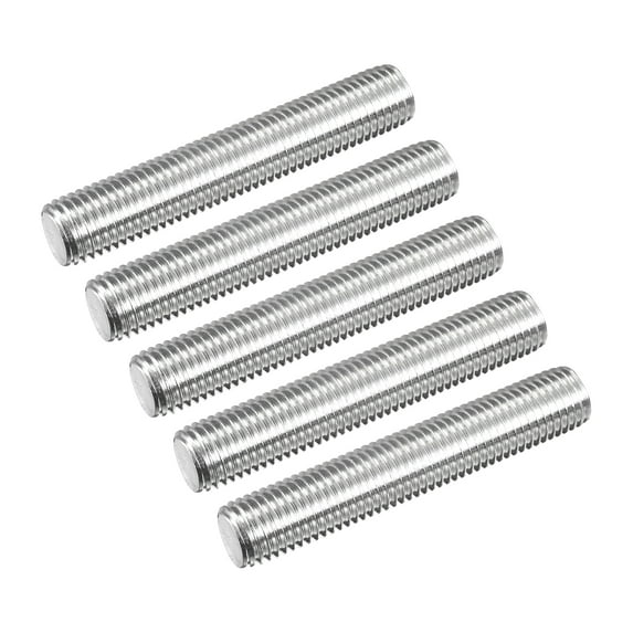 Uxcell Fully Threaded Rod M16 x 90mm 2mm Thread Pitch 304 Stainless Steel Right Hand Threaded Rods Bar Studs 5 Pack