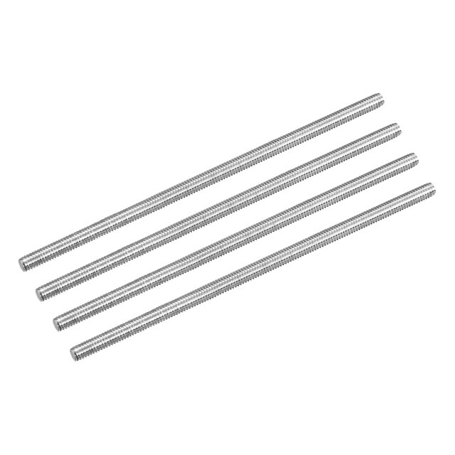Uxcell Fully Threaded Rod M4 x 100mm 0.7mm Thread Pitch 304 Stainless ...