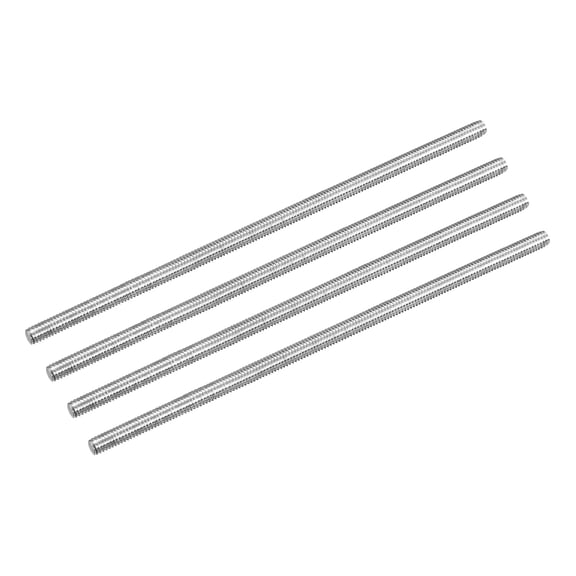 Uxcell Fully Threaded Rod M4 x 110mm 0.7mm Thread Pitch 304 Stainless Steel Right Hand Threaded Rods Bar Studs 4 Pack