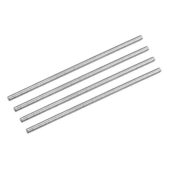 Uxcell Fully Threaded Rod M4 x 110mm 0.7mm Thread Pitch 304 Stainless Steel Right Hand Threaded Rods Bar Studs 8 Pack