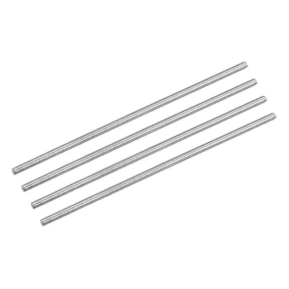 Uxcell Fully Threaded Rod M4 x 140mm 0.7mm Thread Pitch 304 Stainless Steel Right Hand Threaded Rods Bar Studs 4 Pack