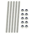 thumbnail image 1 of Uxcell Fully Threaded Rod, M4 x 250mm 304 Stainless Steel Right Hand Thread Bar Studs with Nuts, 5 Pcs, 1 of 6