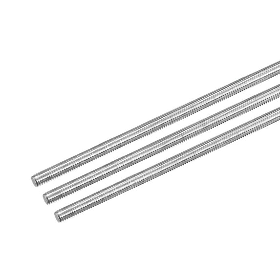 Uxcell Fully Threaded Rod M4 x 350mm 0.7mm Thread Pitch 304 Stainless Steel Right Hand Threaded Rods Bar Studs 3 Pack