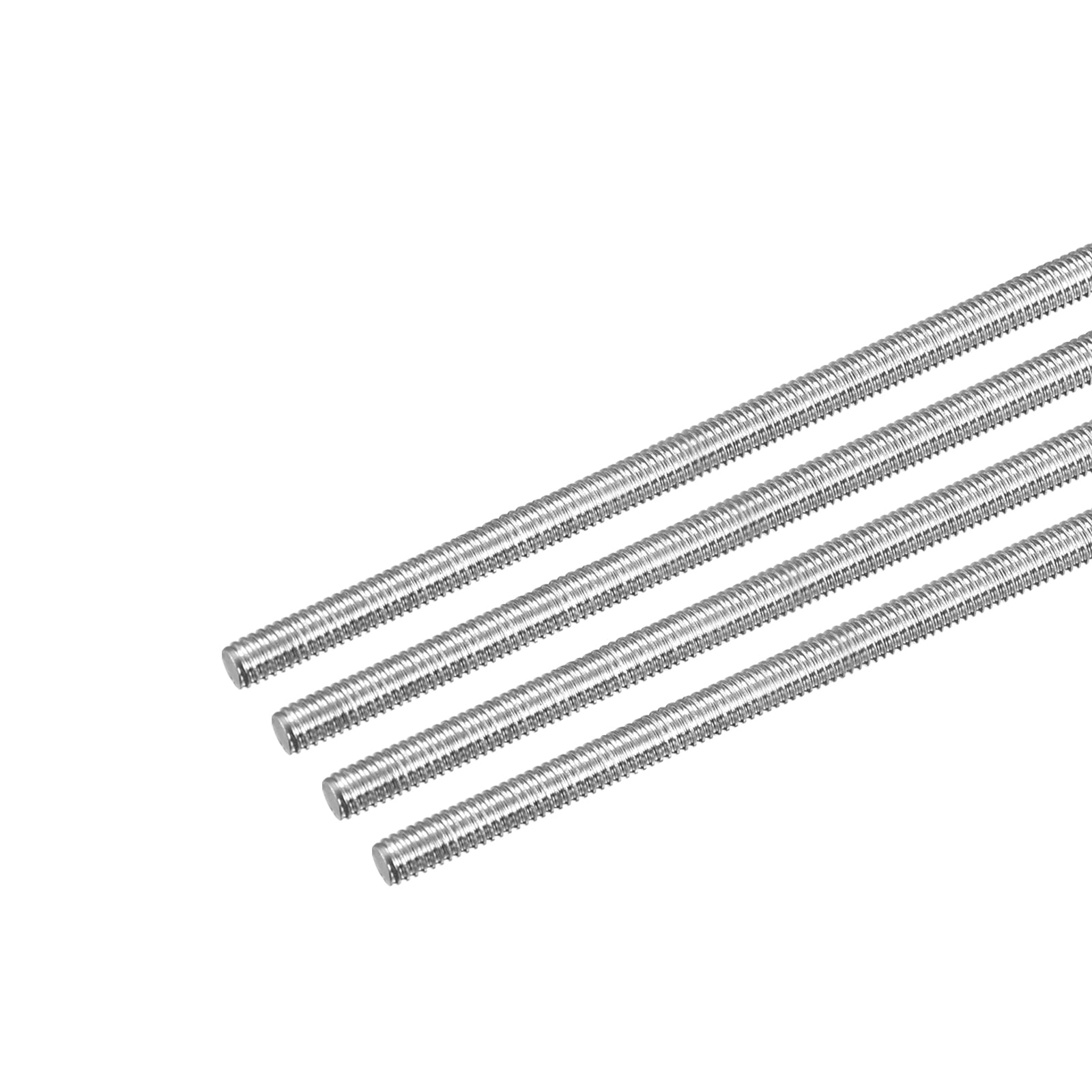 Uxcell Fully Threaded Rod M4 x 500mm 0.7mm Thread Pitch 304 Stainless