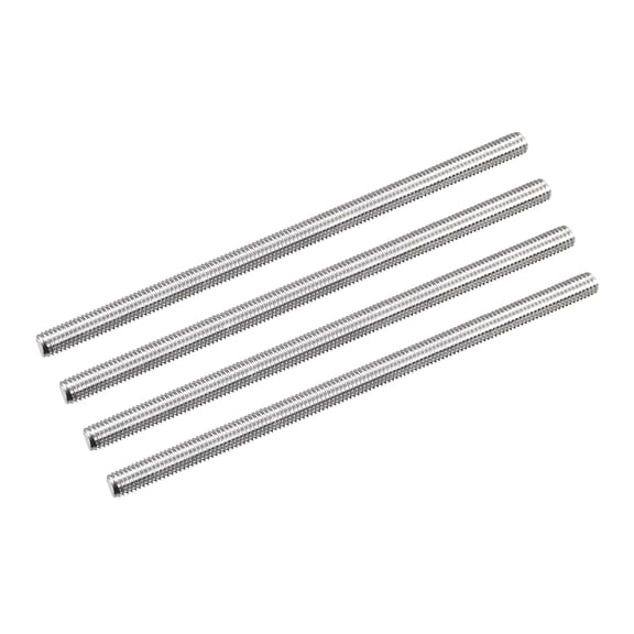 Uxcell Fully Threaded Rod M5 x 100mm 0.8mm Thread Pitch 304 Stainless Steel Right Hand Threaded Rods Bar Studs 4 Pack