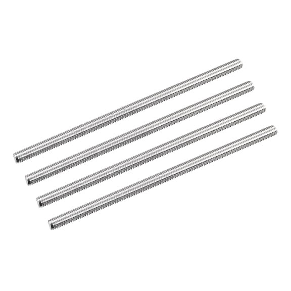 Uxcell Fully Threaded Rod M5 x 110mm 0.8mm Thread Pitch 304 Stainless Steel Right Hand Threaded Rods Bar Studs 4 Pack