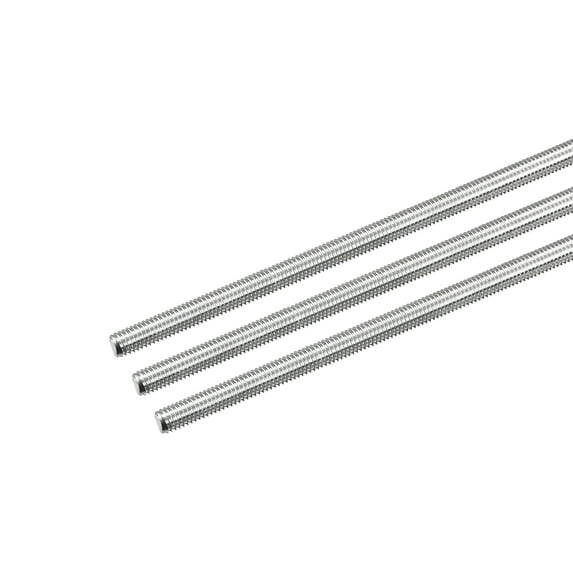 Uxcell Fully Threaded Rod M5 x 500mm 0.8mm Thread Pitch 304 Stainless Steel Right Hand Threaded Rods Bar Studs 3 Pack