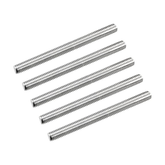 Uxcell Fully Threaded Rod M5 x 55mm 0.8mm Thread Pitch 304 Stainless Steel Right Hand Threaded Rods Bar Studs 15 Pack