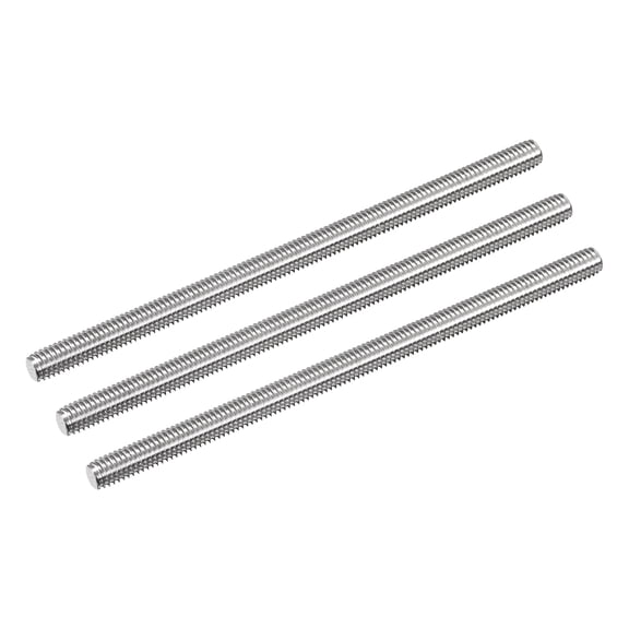 Uxcell Fully Threaded Rod M6 x 110mm 1mm Thread Pitch 304 Stainless Steel Right Hand Threaded Rods Bar Studs 3 Pack