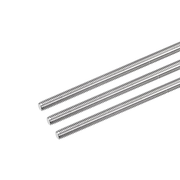 Uxcell Fully Threaded Rod M6 x 190mm 1mm Thread Pitch 304 Stainless Steel Right Hand Threaded Rods Bar Studs 3 Pack