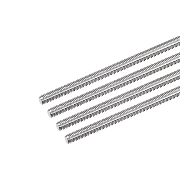 Uxcell Fully Threaded Rod M6 x 200mm 1mm Thread Pitch 304 Stainless Steel Right Hand Threaded Rods Bar Studs 8 Pack