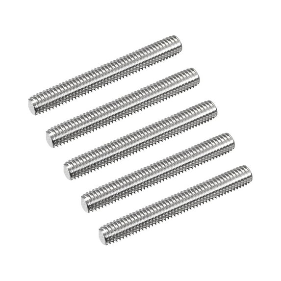 Uxcell Fully Threaded Rod M6 x 45mm 1mm Thread Pitch 304 Stainless Steel Right Hand Threaded Rods Bar Studs 5 Pack