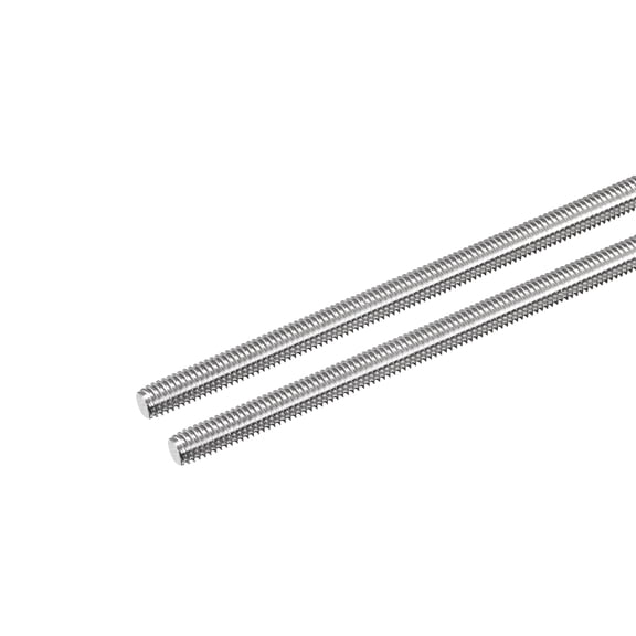 Uxcell Fully Threaded Rod M6 x 500mm 1mm Thread Pitch 304 Stainless Steel Right Hand Threaded Rods Bar Studs 2 Pack