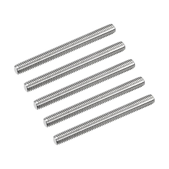 Uxcell Fully Threaded Rod M6 x 60mm 1mm Thread Pitch 304 Stainless Steel Right Hand Threaded Rods Bar Studs 5 Pack