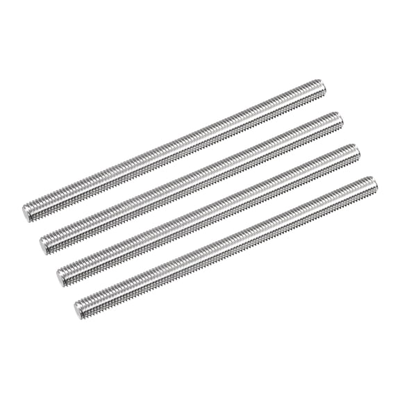 Uxcell Fully Threaded Rod M8 x 130mm 1.25mm Thread Pitch 304 Stainless Steel Right Hand Threaded Rods Bar Studs 4 Pack