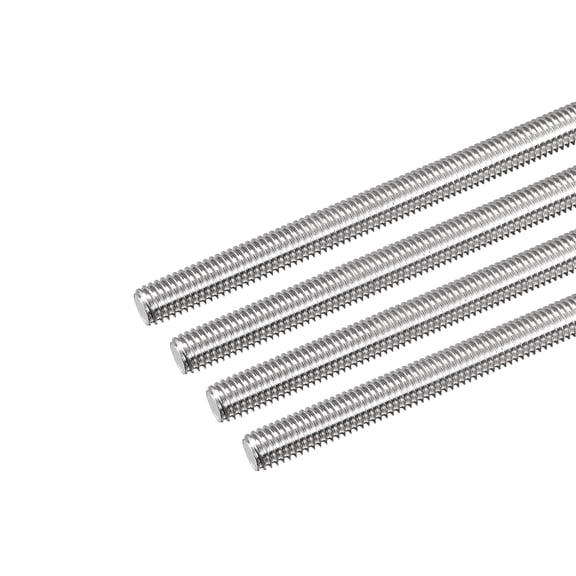 Uxcell Fully Threaded Rod M8 x 190mm 1.25mm Thread Pitch 304 Stainless Steel Right Hand Threaded Rods Bar Studs 4 Pack