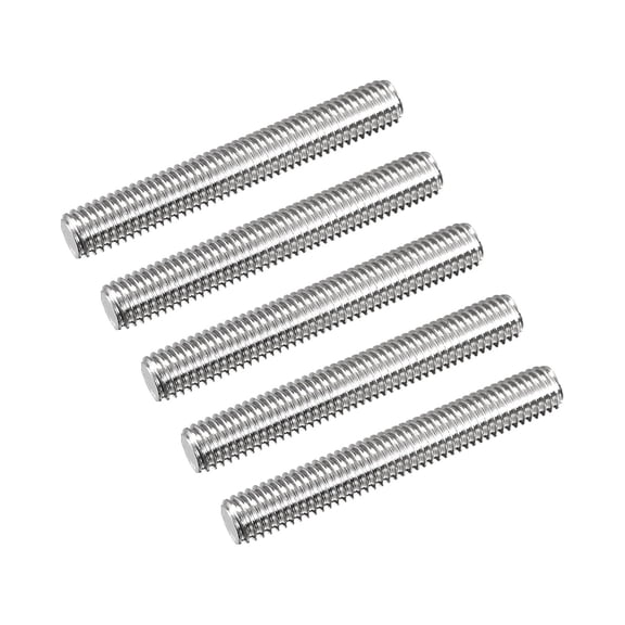Uxcell Fully Threaded Rod M8 x 55mm 1.25mm Thread Pitch 304 Stainless Steel Right Hand Threaded Rods Bar Studs 5 Pack