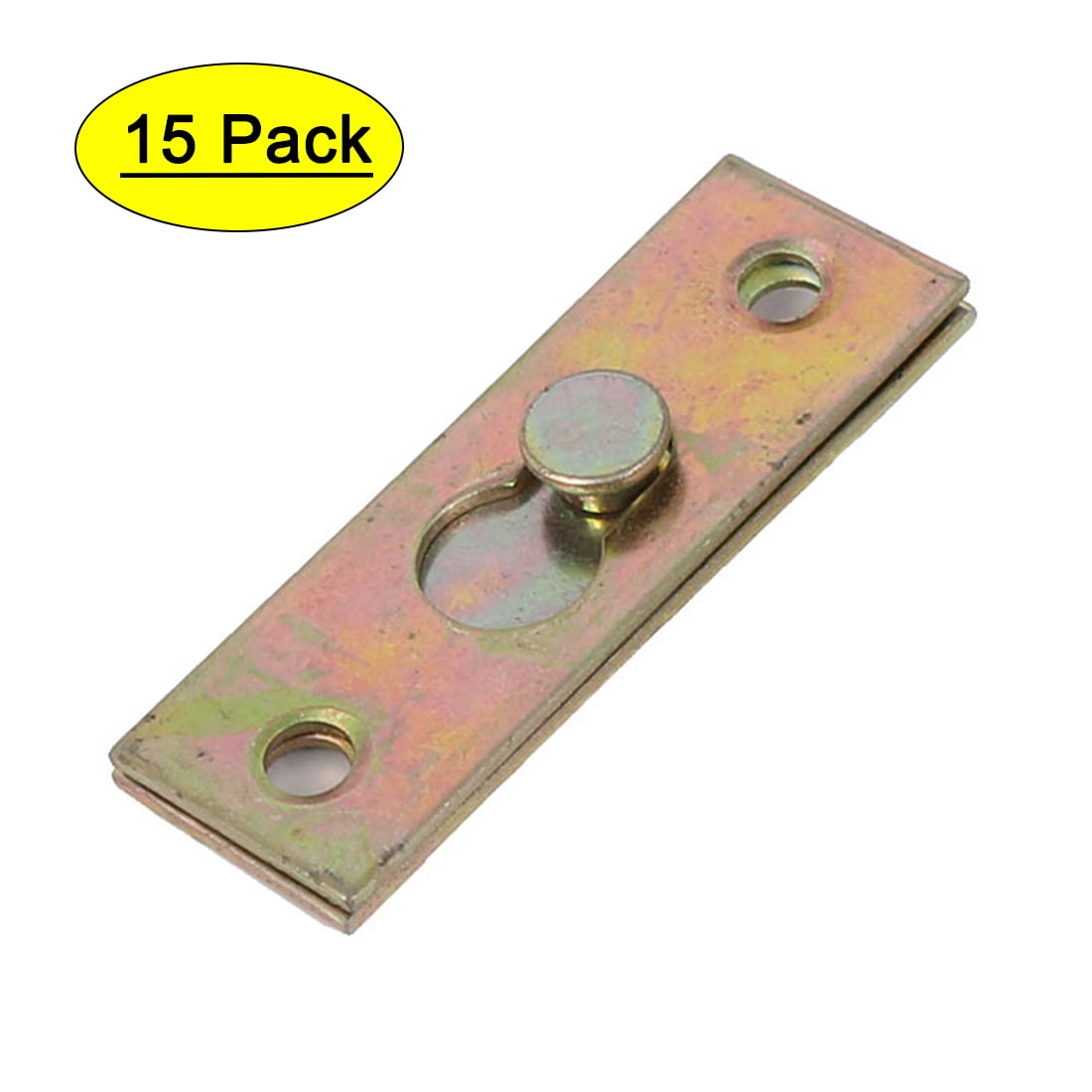 Uxcell Furniture Bed Rail Hook Plate Bracket Connector Brass Tone 15pcs