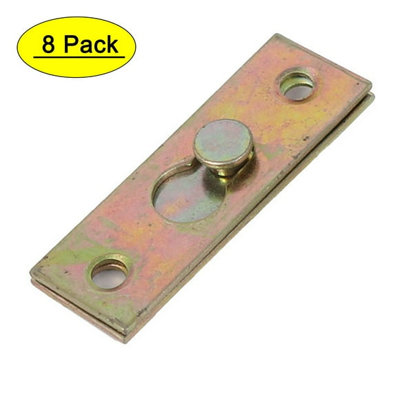 Uxcell Furniture Bed Rail Hook Plate Bracket Connector Brass Tone 8pcs