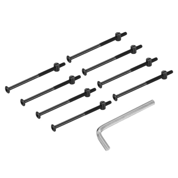 Uxcell Furniture Bolt Nut Set, 8 Pcs M6 x 58 mm Flat Head Hex Socket Cap Screws Bolt