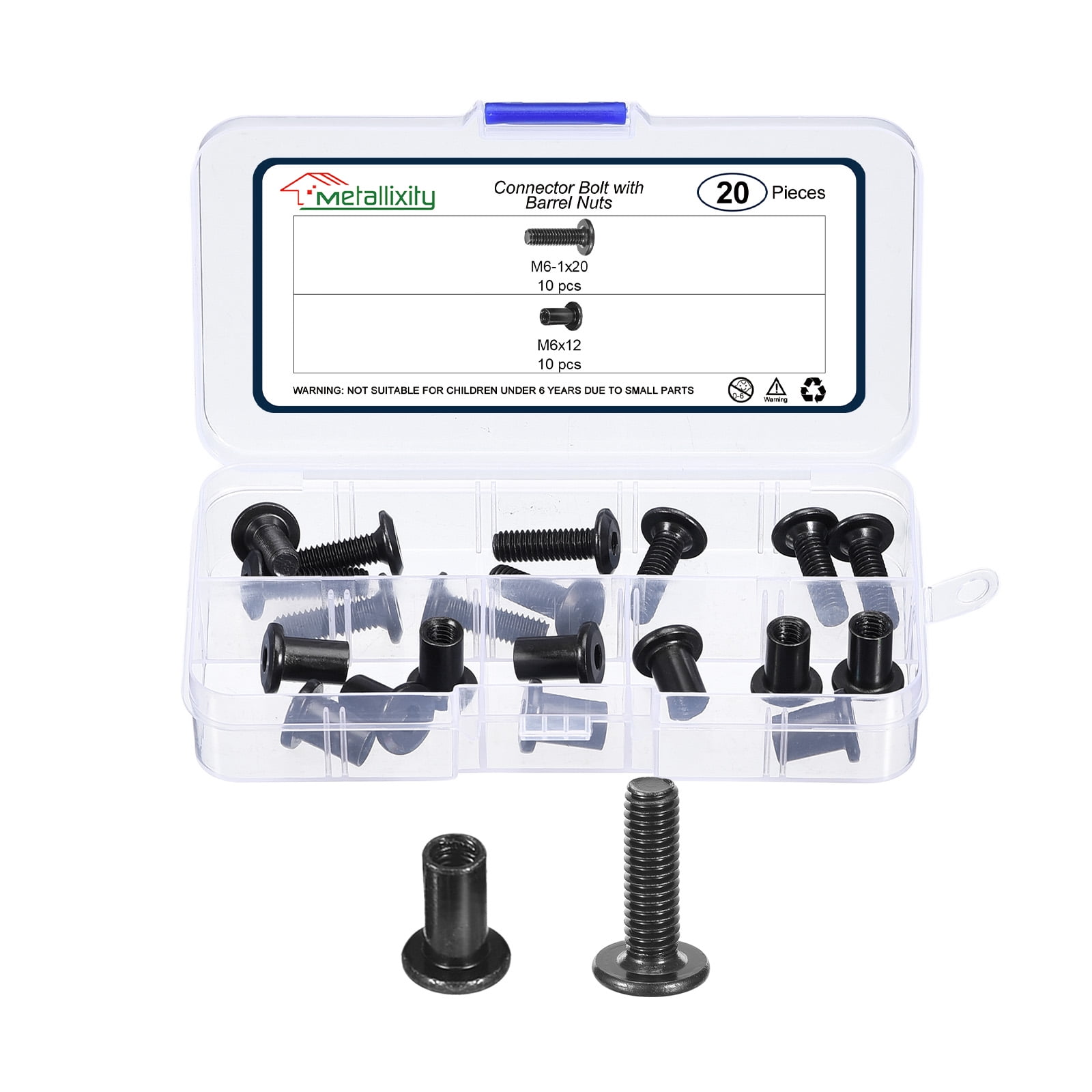 Stainless Steel Hex Drive Socket Cap Use For Cot Bed Crib Bolt & Cap Nut Kit Screw Post Fit For Furniture Black - View #8