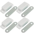 thumbnail image 1 of Uxcell Furniture Cupboard Door Magnetic White Silver Tone Latch Catch 4 Pack, 1 of 4
