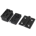 thumbnail image 1 of Uxcell Furniture Furniture Door Black Aluminium Ball Bearing Hinge 50mm x 50mm 4Pcs, 1 of 1