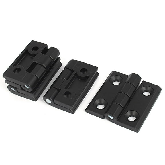 Uxcell Furniture Furniture Door Black Aluminium Ball Bearing Hinge 50mm x 50mm 4Pcs