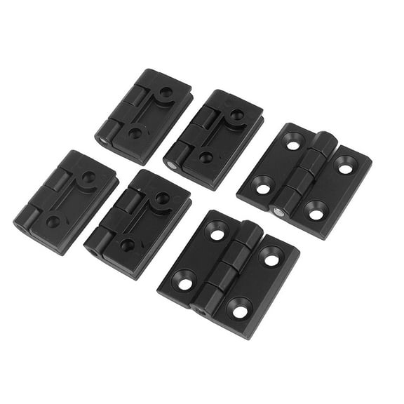 Uxcell Furniture Furniture Door Black Aluminium Ball Bearing Hinge 50mm x 50mm 6Pcs