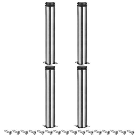Uxcell Furniture Leg, 4Pcs 14 Inch Adjustable Drawer Legs with Screws, Silver Tone