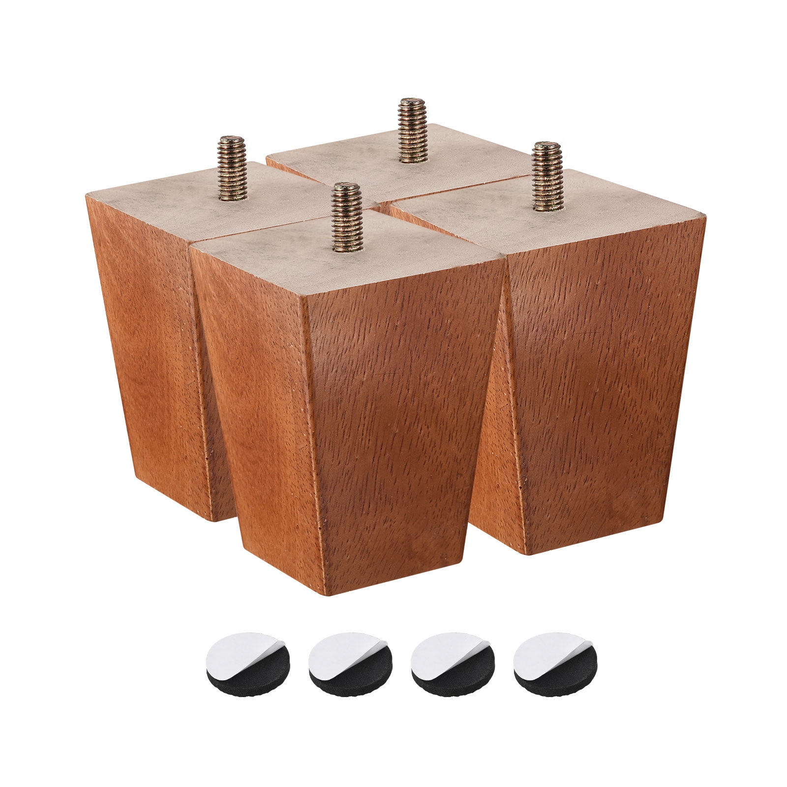 Uxcell Furniture Legs 3 Inch(80mm) Set of 4 Square Solid Wood Couch