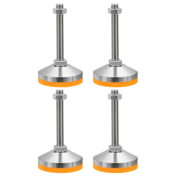 Uxcell Furniture Leveling Feet 2.4" Dia Base M14 Thread Carbon Steel with Pads,4 Pcs Orange