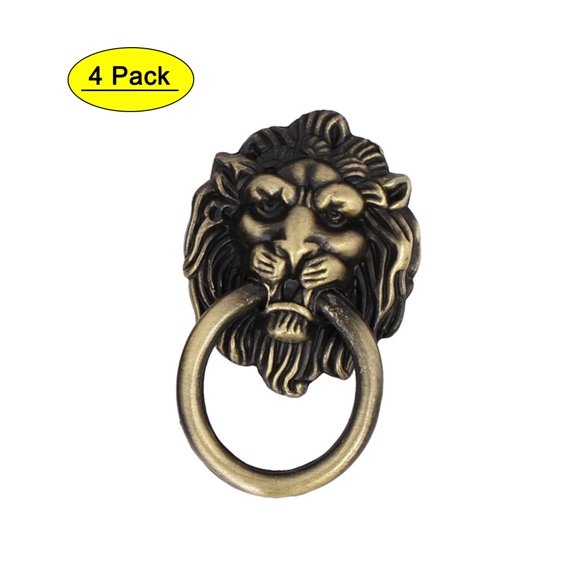 Uxcell Furniture Metal Ring Pull Handle 0.16" Hole Diameter 4 Pack