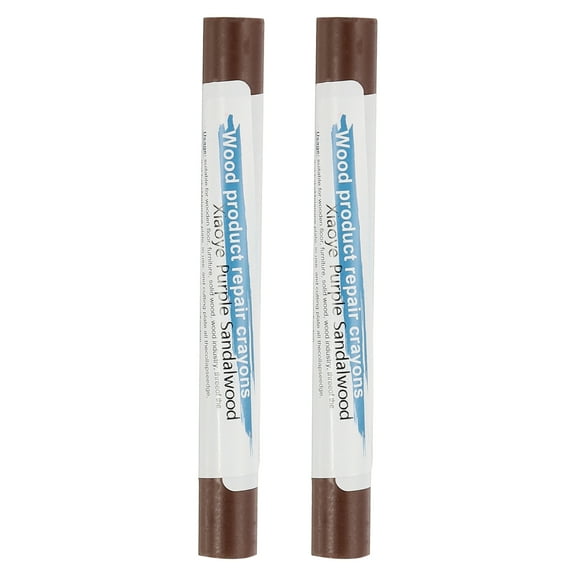 Uxcell Furniture Repair Crayons, 2 Pcs Wax Wood Filler Sticks Wood Wax Crayons for Scratches Wood Floor Holes Tables, Small Leaf Rosewood