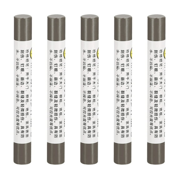 Uxcell Furniture Repair Crayons Wax Filler Stick, Touch Up Pen Markers, Black Cloth 5 Pack