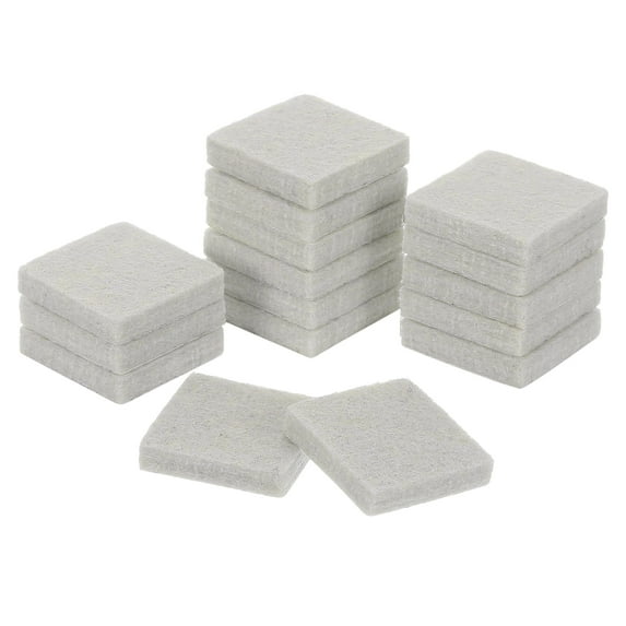Uxcell Furniture Slider, 16Pcs 1" Square Self Adhesive Felt Furniture Pad, Floor Protector for Hardwood Floor (Beige)