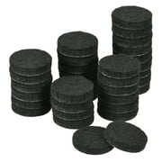 Uxcell Furniture Sliders, 80Pack 1'' Round Self Adhesive Felt Furniture Pads, Floor Protector for Hardwood Floor (Black)