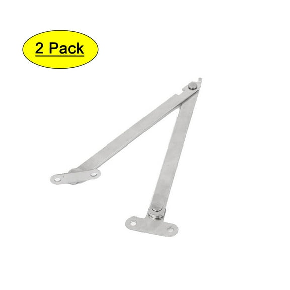 Uxcell Furniture Stainless Steel Rotatable Folding Lid Support Hinge Silver Tone 2Pcs