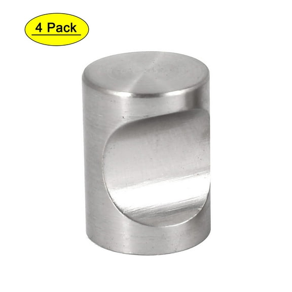 Uxcell Furniture Zinc Alloy Flat Cylinder Pull Knob 0.7" Diameter 4 Pack