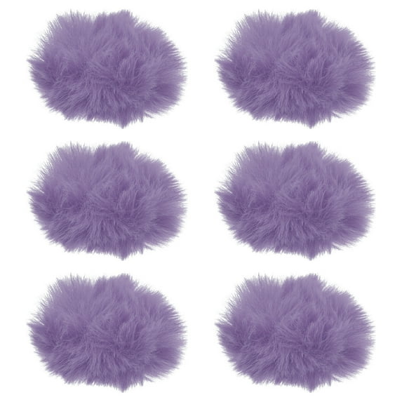 Uxcell Furry Microphone Windscreen 10mm x 55mm Mic Cover Windshield for Indoor Outdoor Microphone Purple 6 Pack