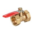 thumbnail image 1 of Uxcell G 1/2" Female to Female Brass Air Ball Valve Shut Off Switch Brass Gold Tone 1pcs, 1 of 3