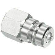 Uxcell G1/2 Female 0.85 OD Pipe Fitting Plug Adapter Hydraulic Quick Connect Coupler, 1 Pack