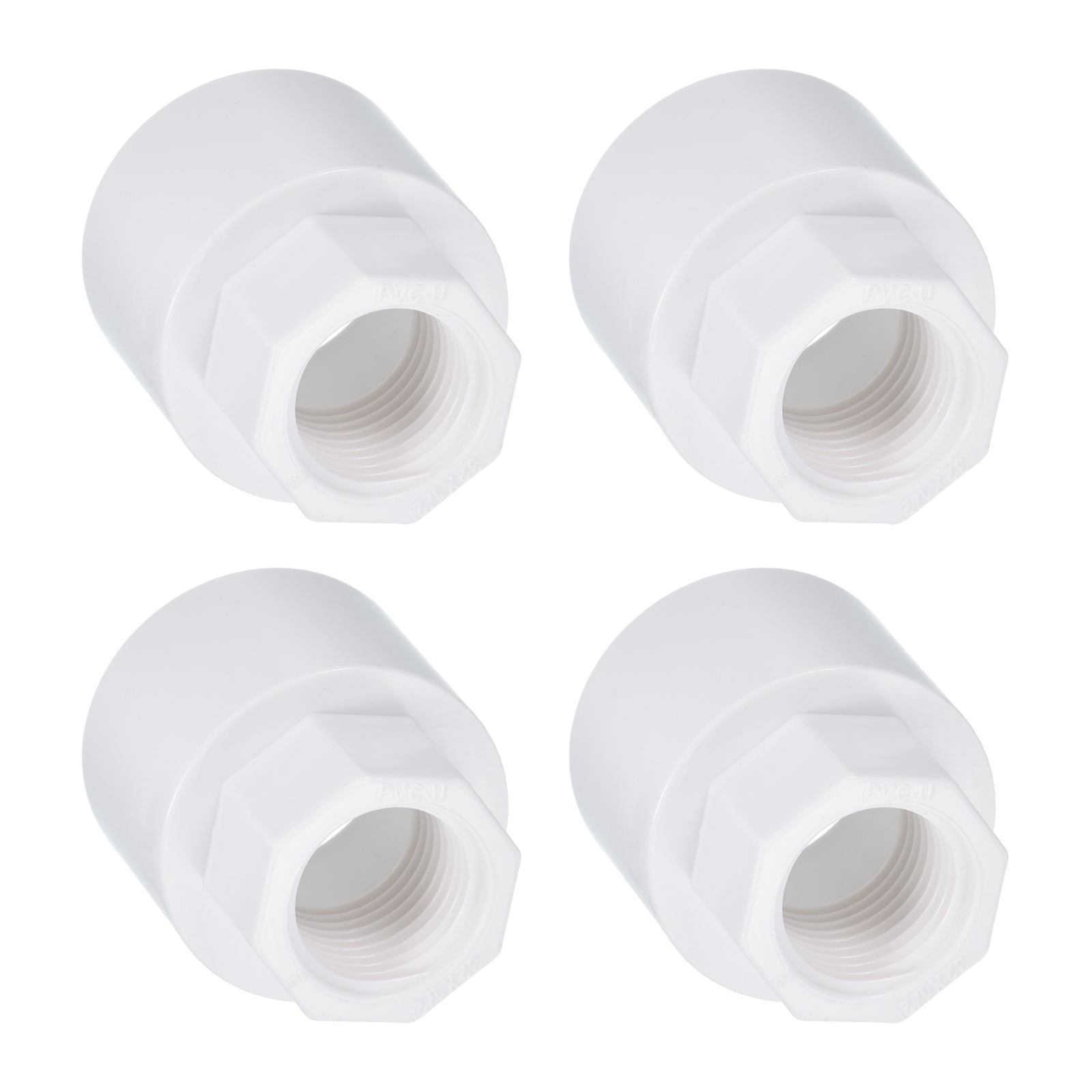 Pvc Socket 32 Uxcell G1/2 Female Thread 32mm Socket PVC Straight Pipe Fitting, 4 Pack ...