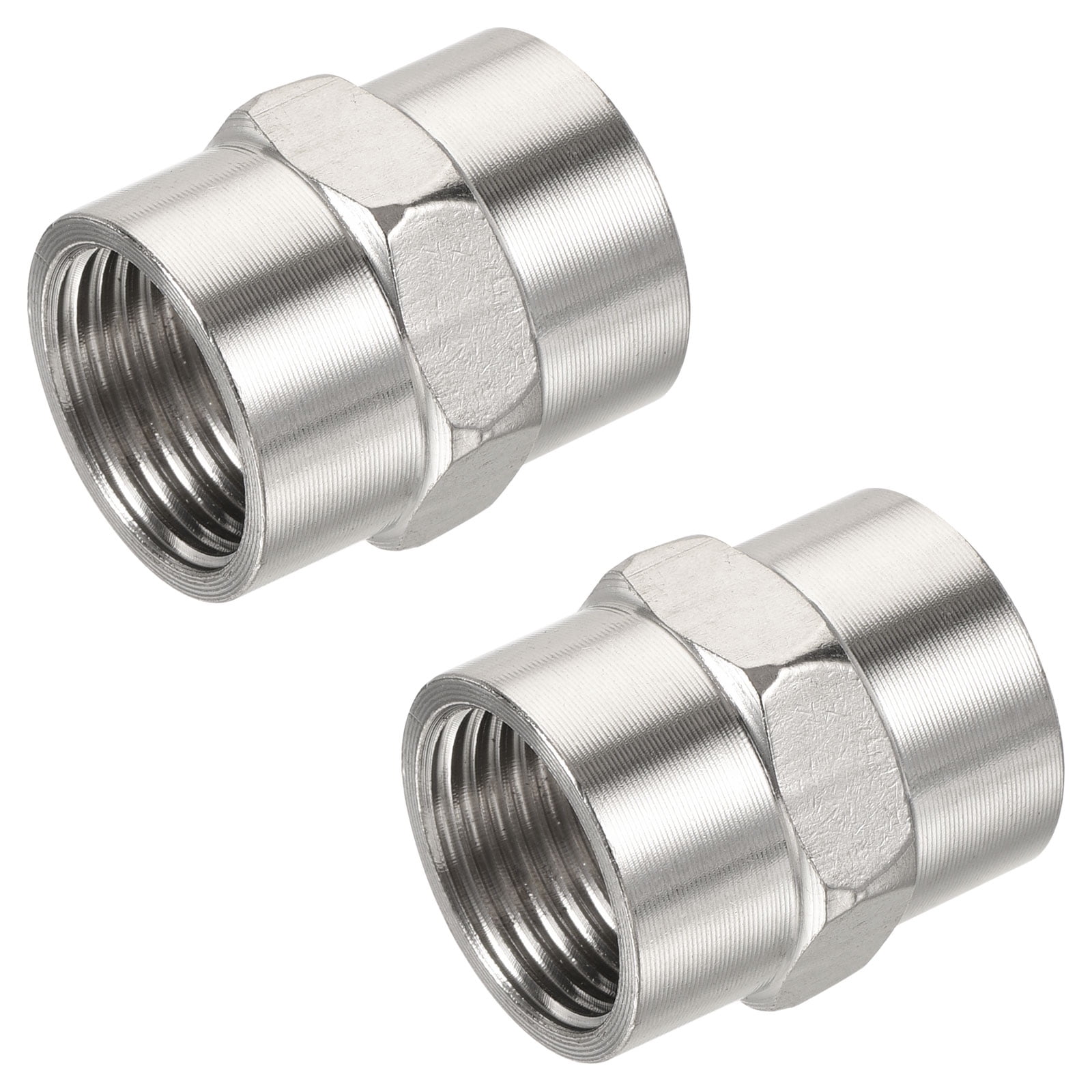 Uxcell G1/2 Female to Female Thread Hex Stainless Steel Pipe