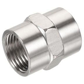 Uxcell G1/2 Female to Female Thread Hex Stainless Steel Pipe Fitting Connector