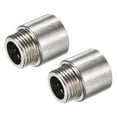 thumbnail image 1 of Uxcell G1/2 Female to G1/2 Male Thread 20mm Stainless Steel Extension Pipe Fitting 2 Pack, 1 of 5