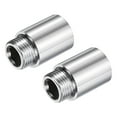 thumbnail image 1 of Uxcell G1/2 Female to G1/2 Male Thread 30mm Nickel Plated Brass Extension Pipe Fitting 2 Pack, 1 of 5