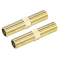thumbnail image 1 of Uxcell G1/2 Male Thread Brass Pipe Fitting 100mm Length Hex Connector Pipe Adapter 2 Pack, 1 of 5